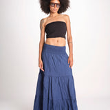 gonna lunga balze CAMELIABL DENIM laraethnics 