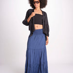gonna lunga balze CAMELIABL DENIM laraethnics 