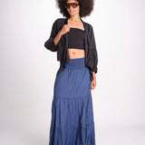 gonna lunga balze CAMELIABL DENIM laraethnics 