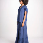 camicia con bottoni CLARENCELK DENIM laraethnics 