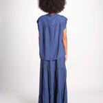 camicia con bottoni CLARENCELK DENIM laraethnics 