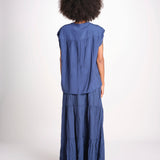 camicia con bottoni CLARENCELK DENIM laraethnics 