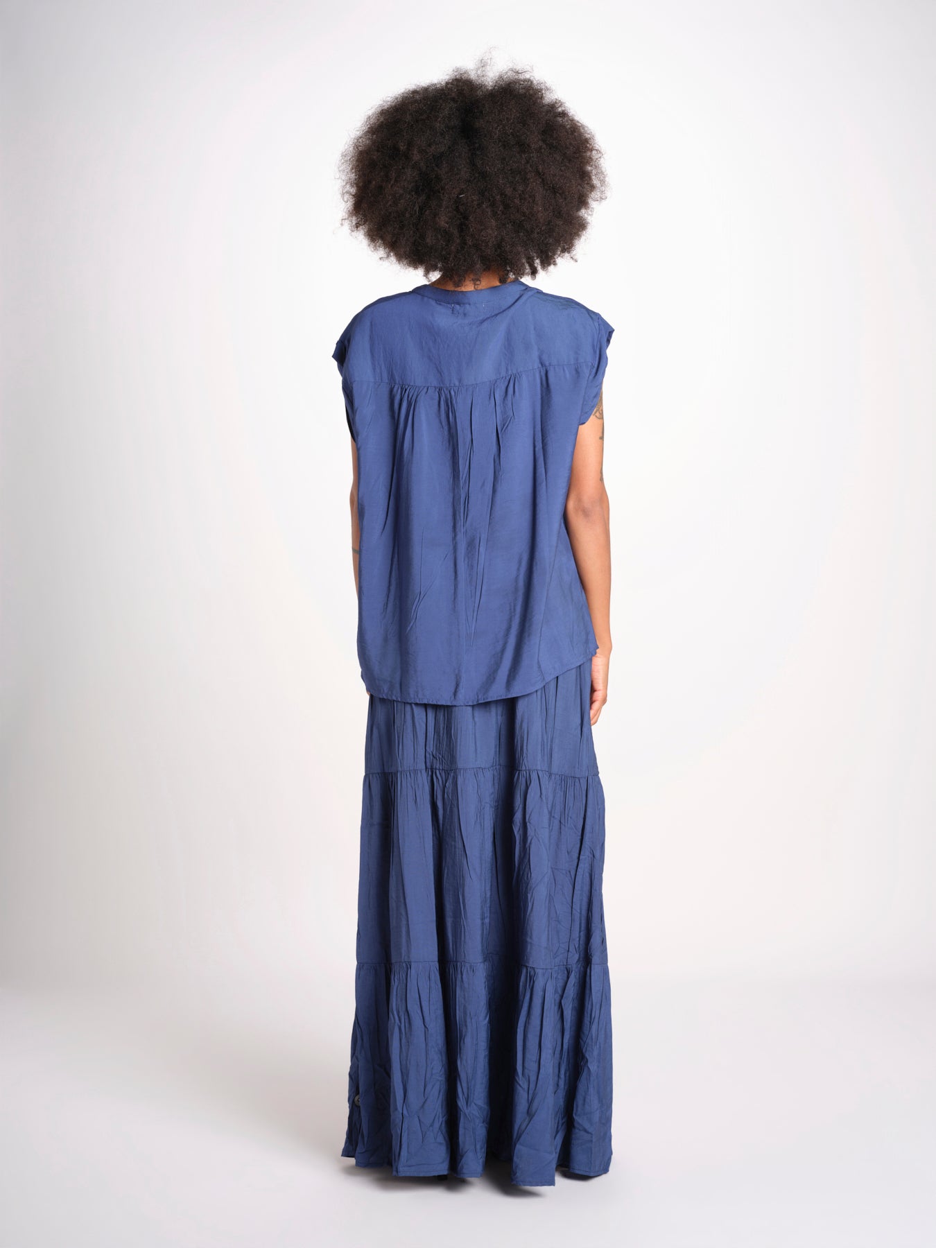 camicia con bottoni CLARENCELK DENIM laraethnics 