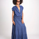camicia con bottoni CLARENCELK DENIM laraethnics 