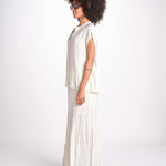 camicia con bottoni CLARENCELK NACRE laraethnics 