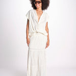 camicia con bottoni CLARENCELK NACRE laraethnics 