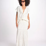 camicia con bottoni CLARENCELK NACRE laraethnics 