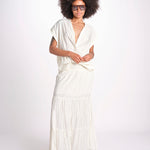 camicia con bottoni CLARENCELK NACRE laraethnics 