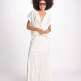 camicia con bottoni CLARENCELK NACRE laraethnics 