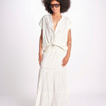 camicia con bottoni CLARENCELK NACRE laraethnics 