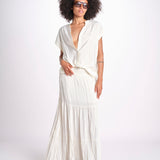 camicia con bottoni CLARENCELK NACRE laraethnics 