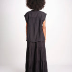 camicia con bottoni CLARENCELK NOIR laraethnics 