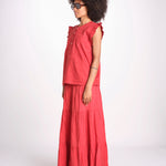 camicia con ricamo HEITABLATU CRANBERRY laraethnics 