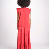 camicia con ricamo HEITABLATU CRANBERRY laraethnics 