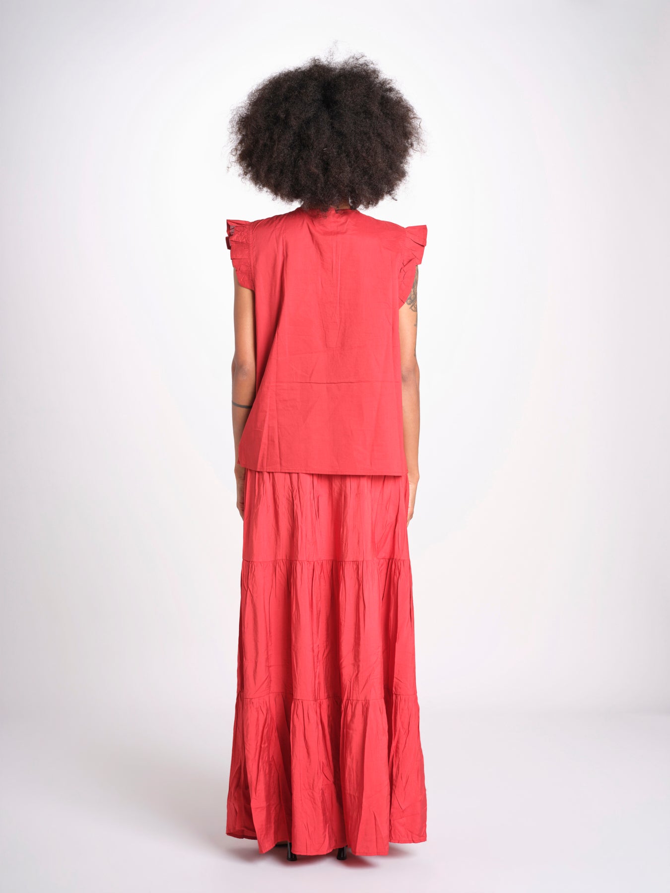 camicia con ricamo HEITABLATU CRANBERRY laraethnics 