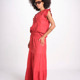 camicia con ricamo HEITABLATU CRANBERRY laraethnics 
