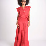 camicia con ricamo HEITABLATU CRANBERRY laraethnics 