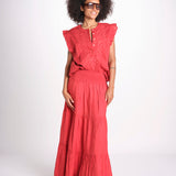 camicia con ricamo HEITABLATU CRANBERRY laraethnics 