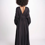 abito con nervature IBIZABLK NOIR laraethnics 