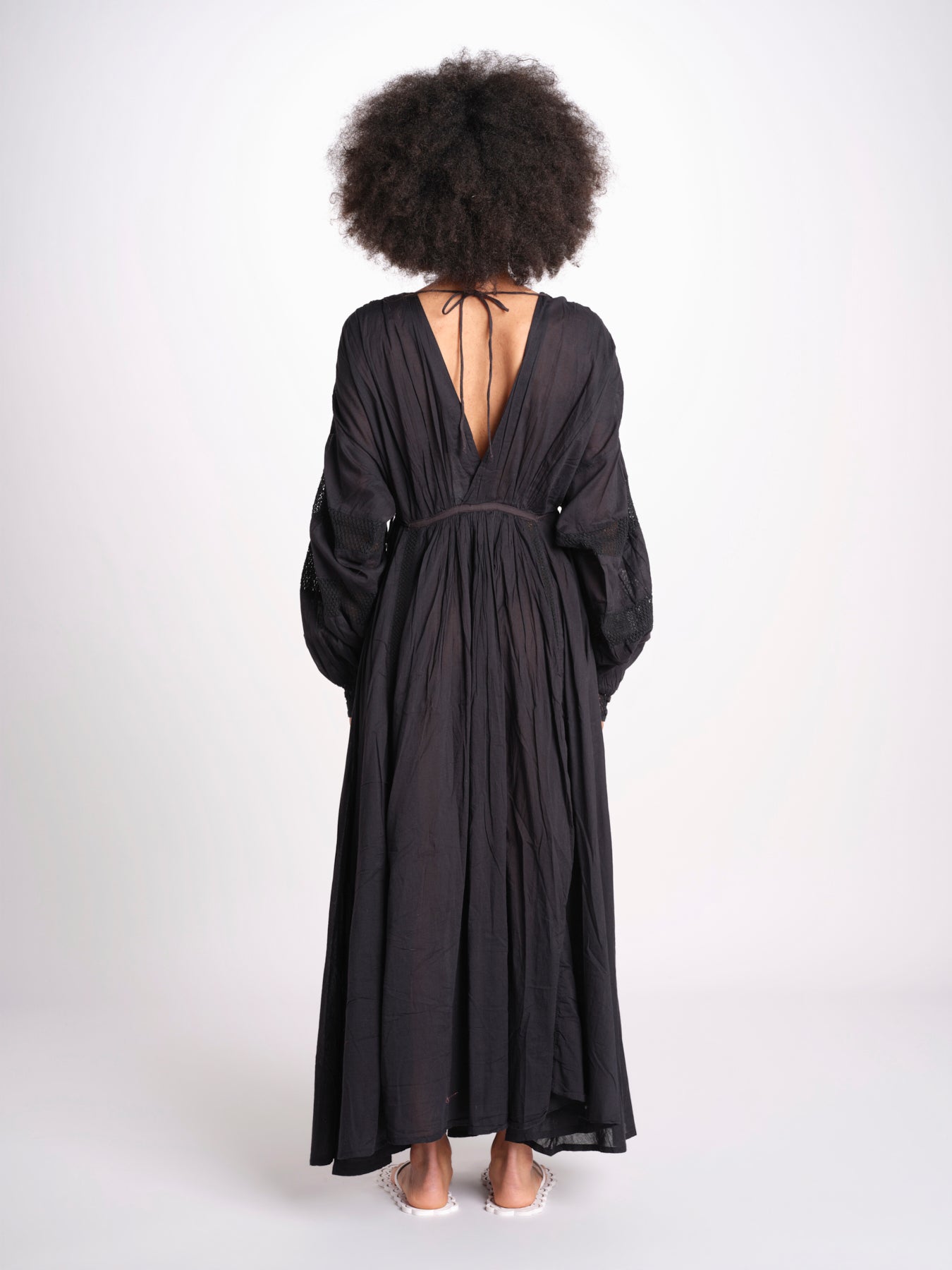 abito con nervature IBIZABLK NOIR laraethnics 