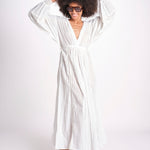 abito con nervature IBIZABLK WHITE laraethnics 