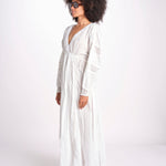 abito con nervature IBIZABLK WHITE laraethnics 
