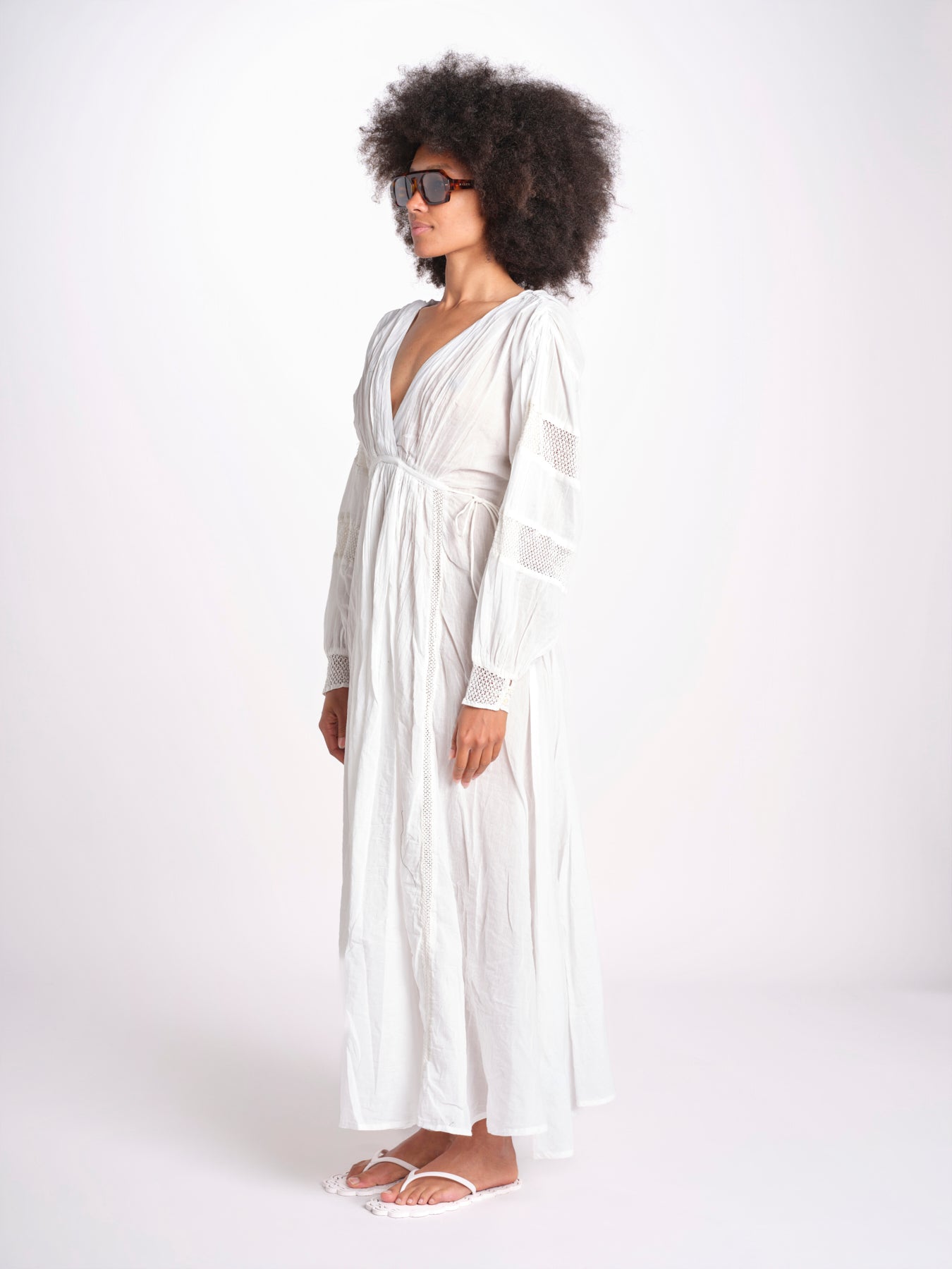 abito con nervature IBIZABLK WHITE laraethnics 