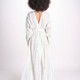 abito con nervature IBIZABLK WHITE laraethnics 