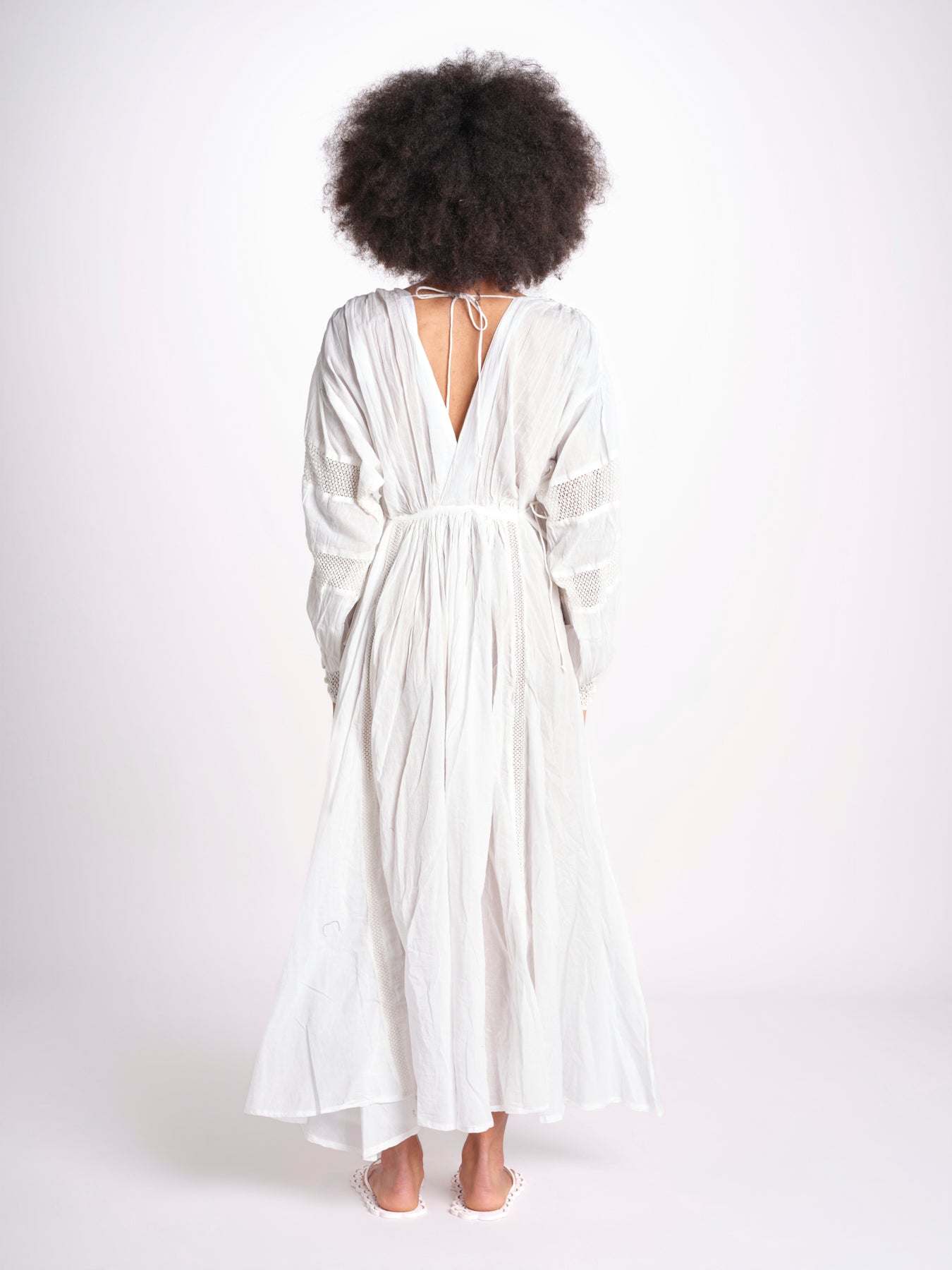 abito con nervature IBIZABLK WHITE laraethnics 