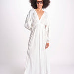 abito con nervature IBIZABLK WHITE laraethnics 
