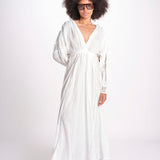 abito con nervature IBIZABLK WHITE laraethnics 