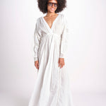 abito con nervature IBIZABLK WHITE laraethnics 