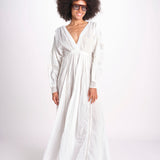 abito con nervature IBIZABLK WHITE laraethnics 