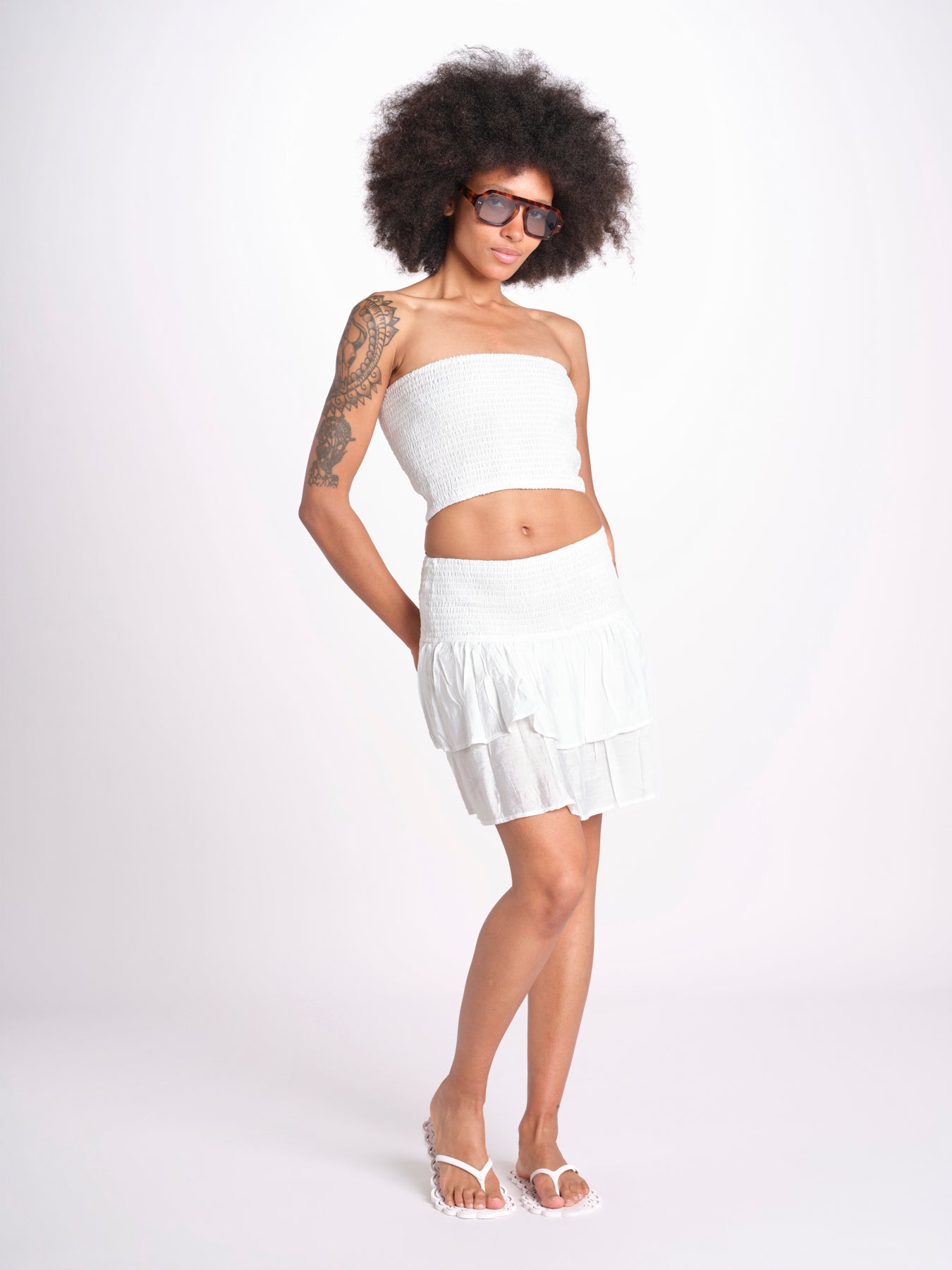 top fascia elastico MANDIBLATU BLANC laraethnics 