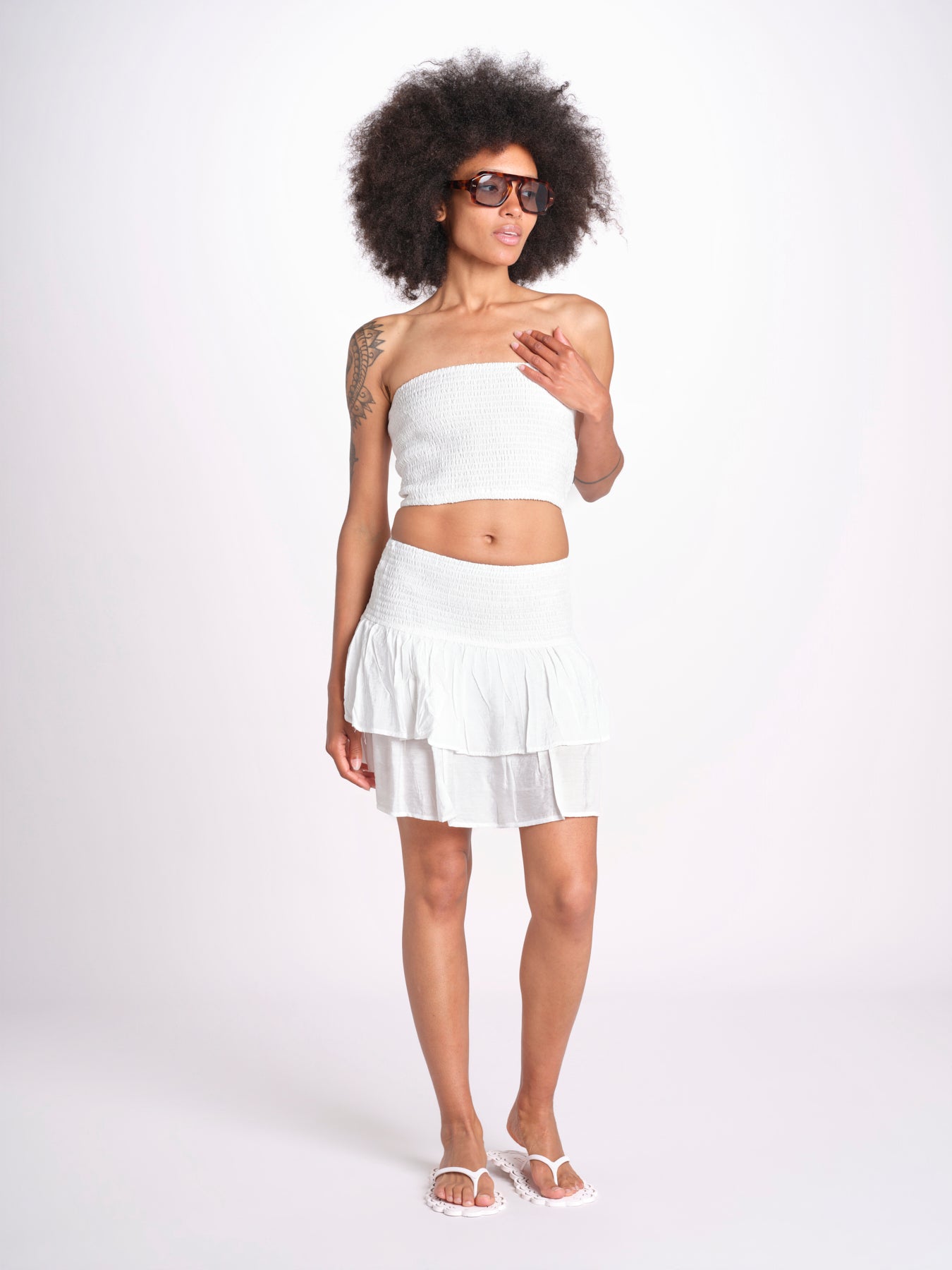 top fascia elastico MANDIBLATU BLANC laraethnics 