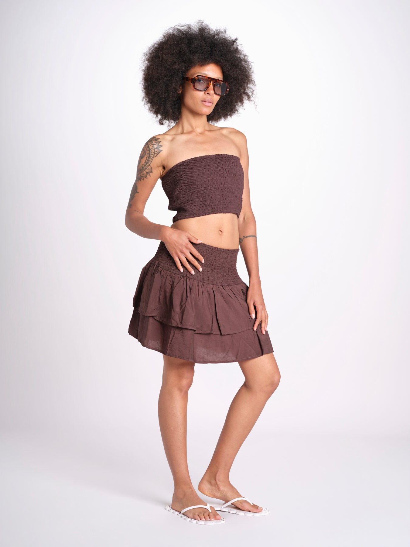 top fascia elastico MANDIBLATU CHOCOLAT laraethnics 