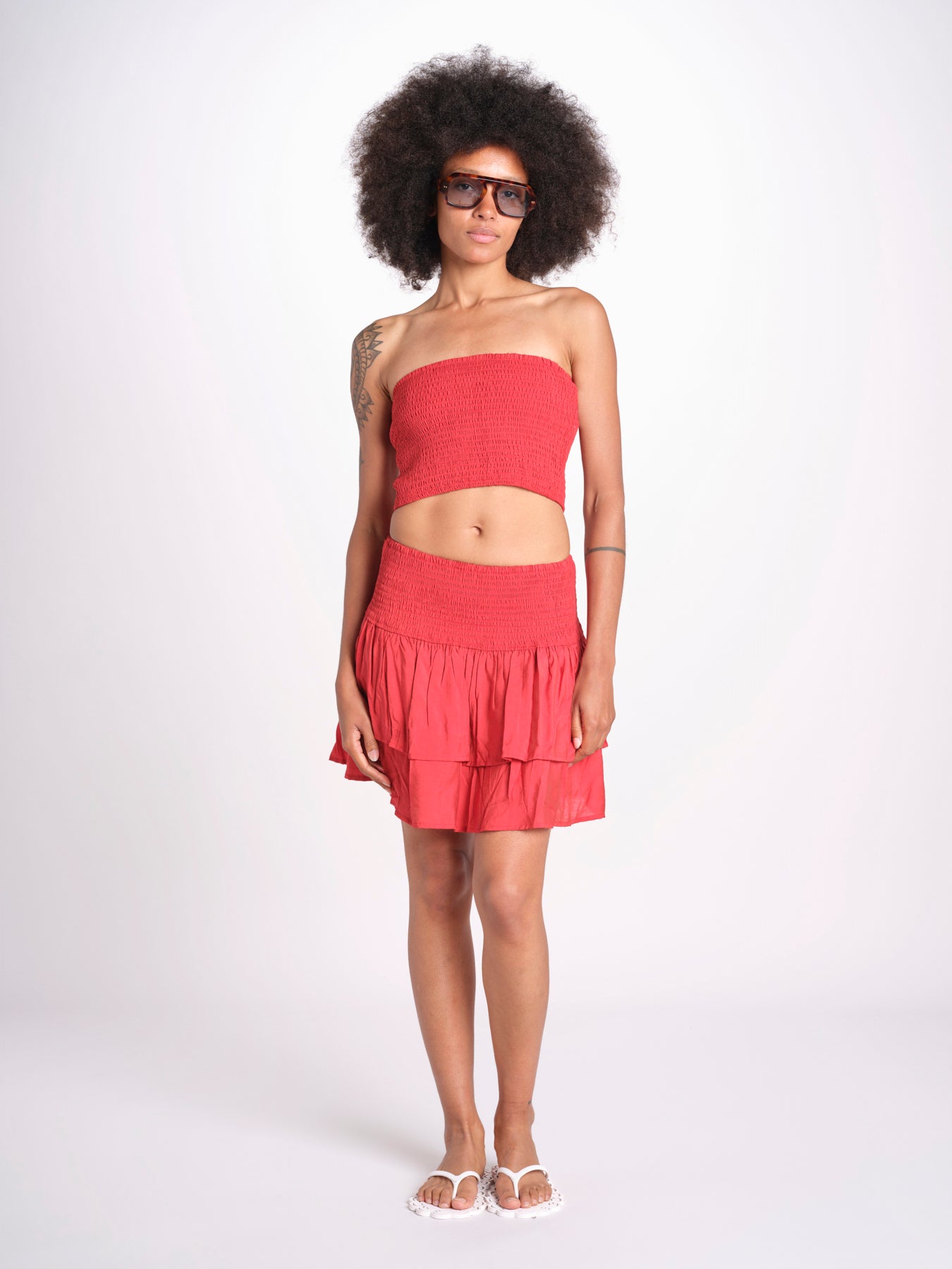 top fascia elastico MANDIBLATU CRANBERRY laraethnics 