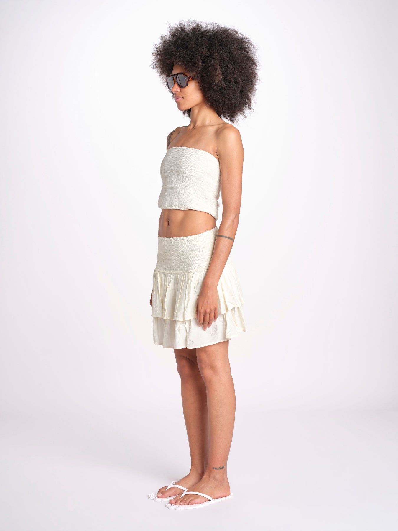top fascia elastico MANDIBLATU NACRE laraethnics 