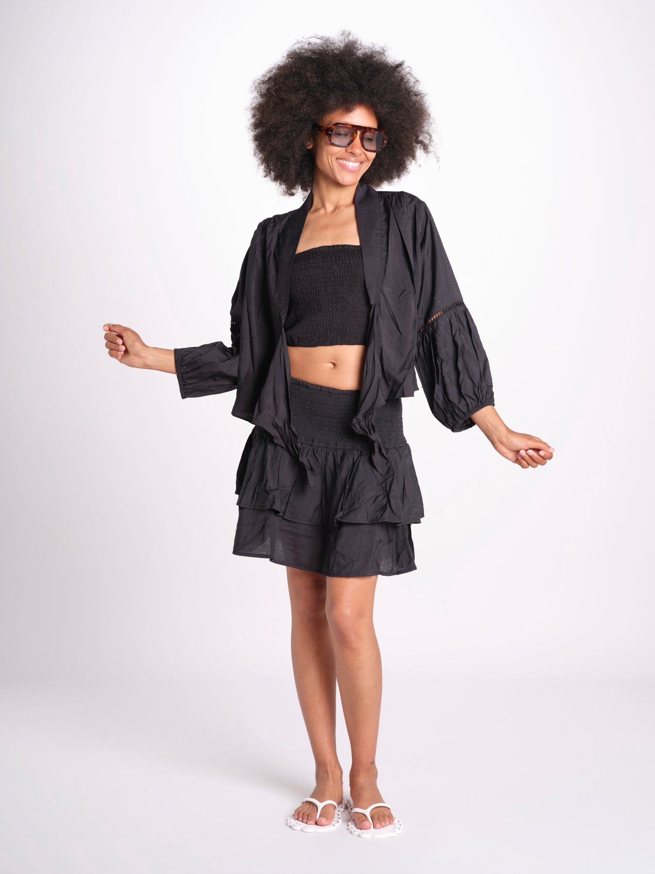 top fascia elastico MANDIBLATU NOIR laraethnics 