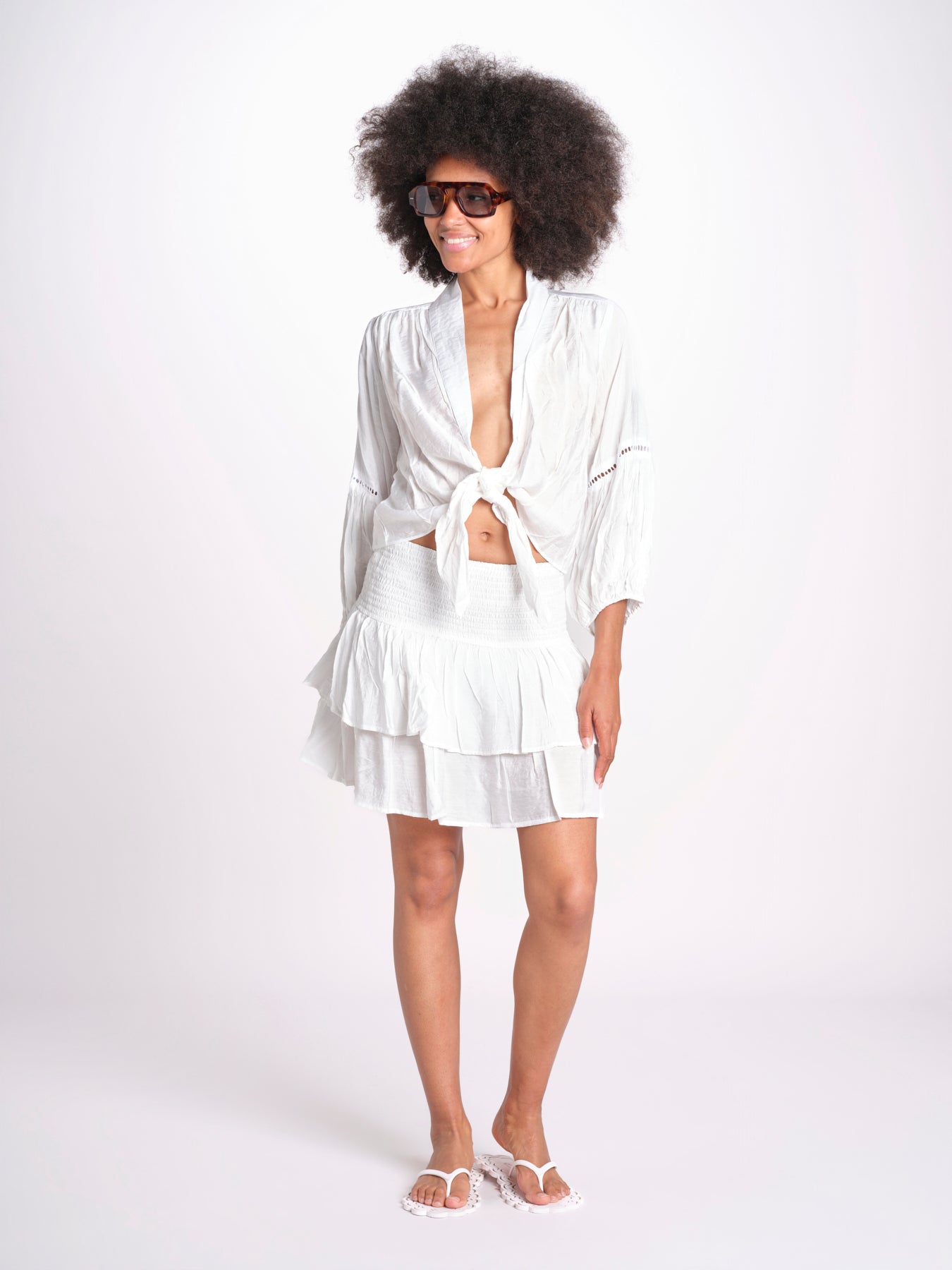camicia con nodo MARIABL BLANC laraethnics 