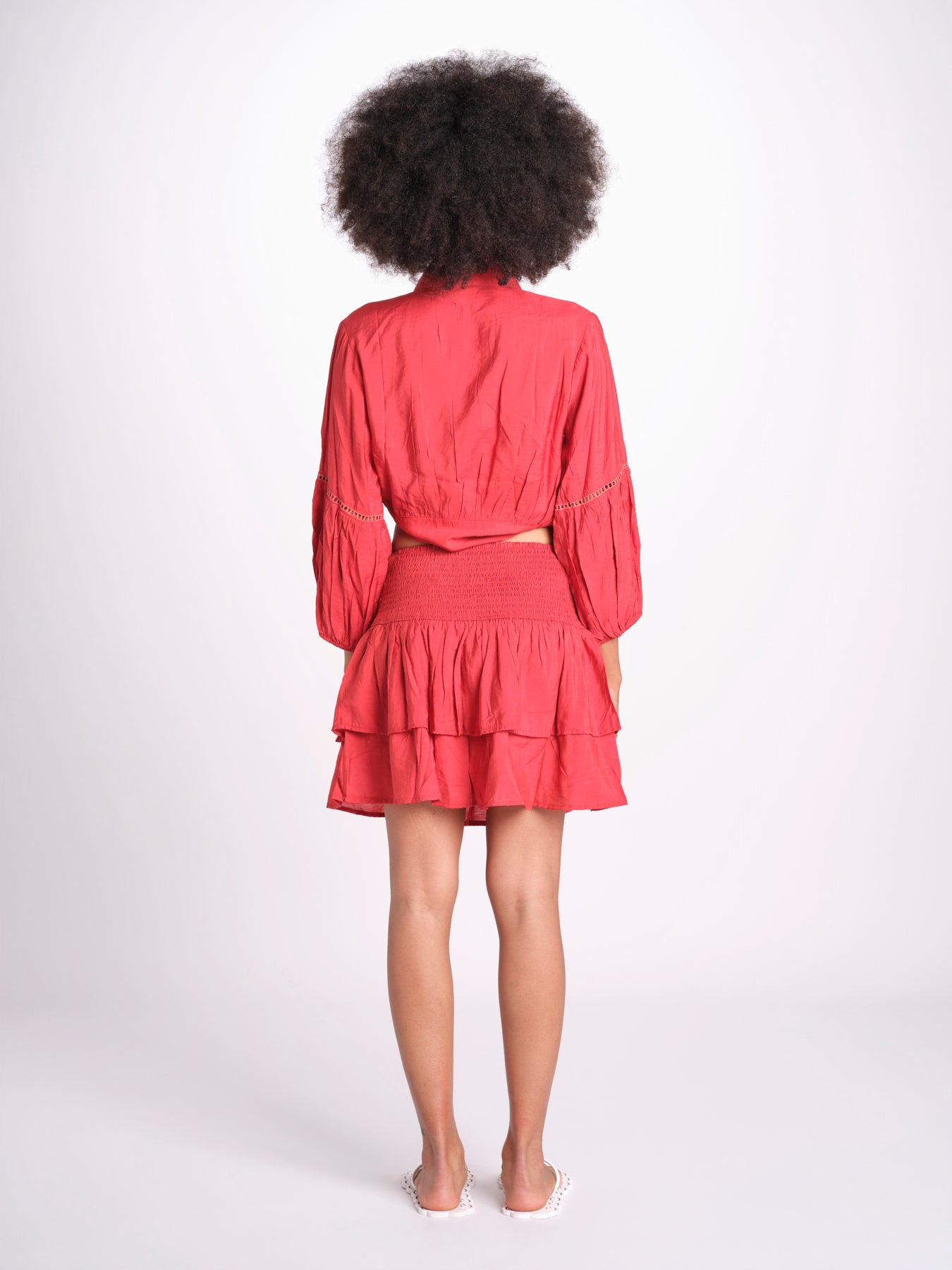 camicia con nodo MARIABL CRANBERRY laraethnics 