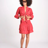 camicia con nodo MARIABL CRANBERRY laraethnics 