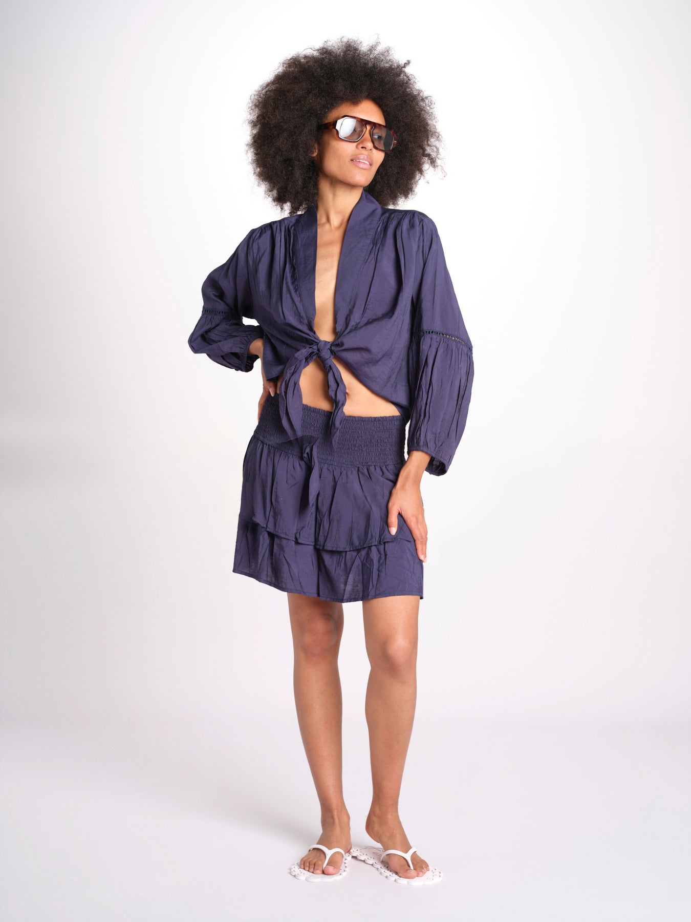 camicia con nodo MARIABL ENCRE laraethnics 