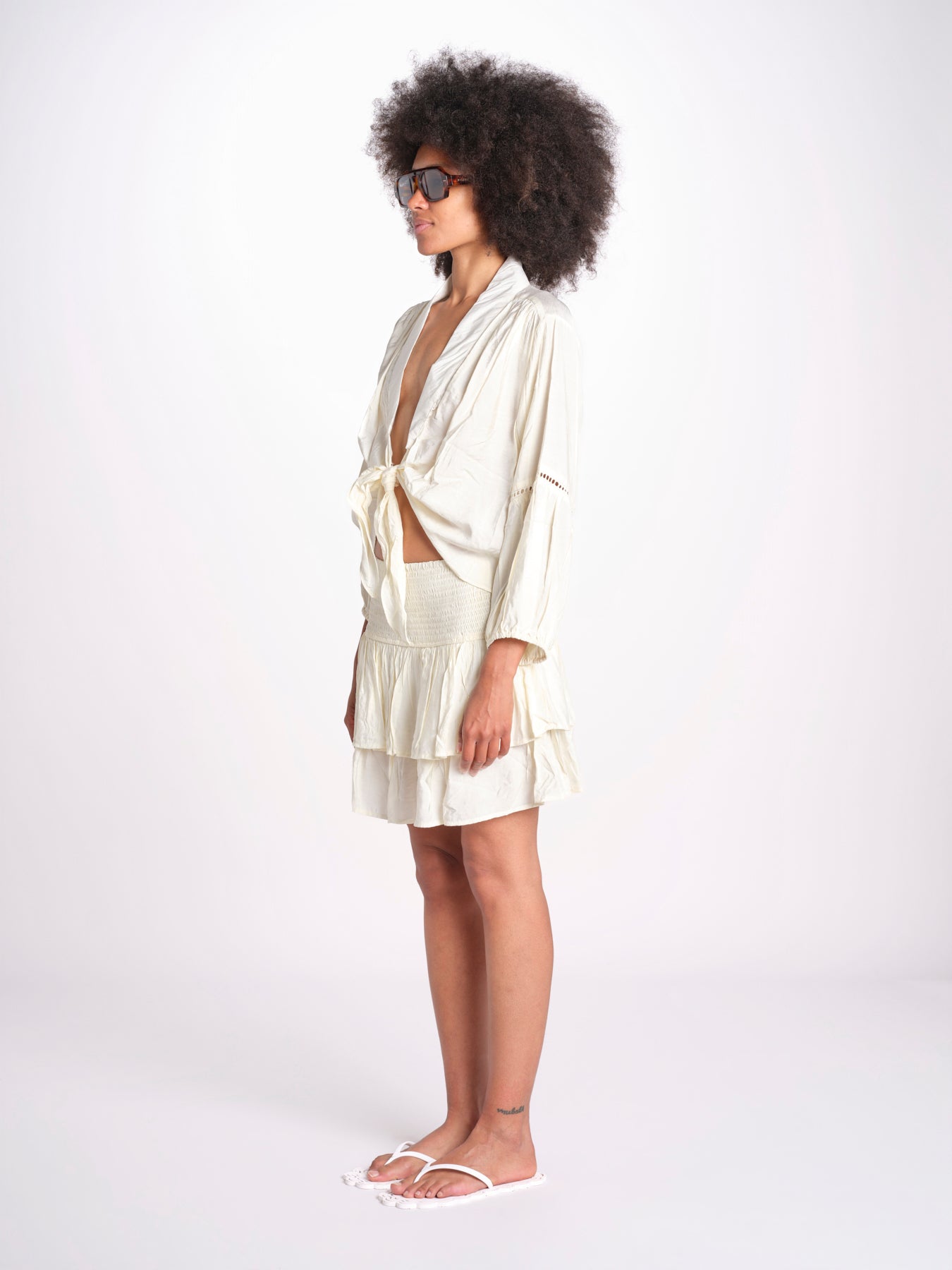 camicia con nodo MARIABL NACRE laraethnics 