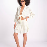 camicia con nodo MARIABL NACRE laraethnics 