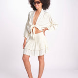 camicia con nodo MARIABL NACRE laraethnics 