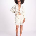 camicia con nodo MARIABL NACRE laraethnics 