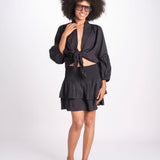 camicia con nodo MARIABL NOIR laraethnics 