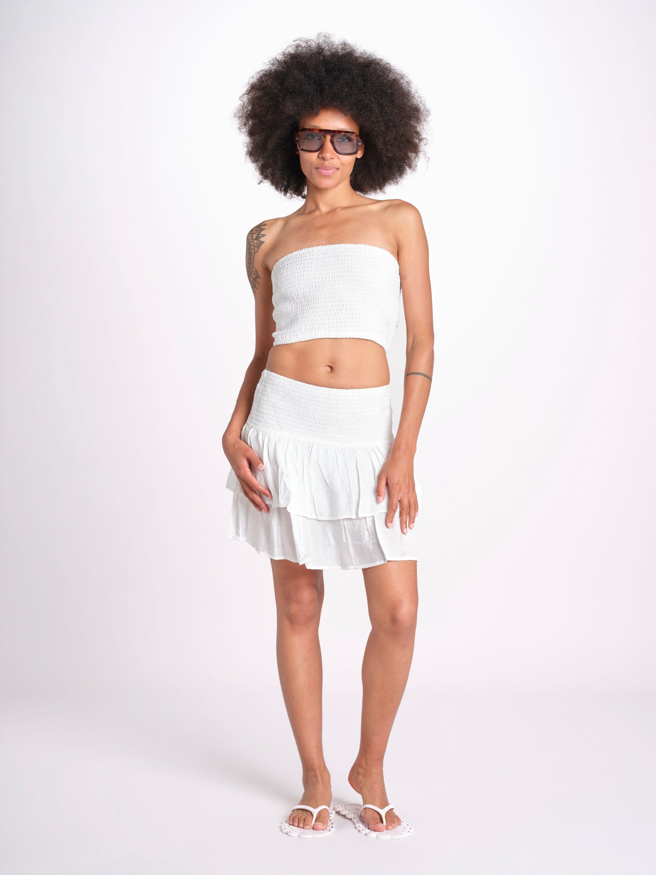 minigonna balze PANOLIBL BLANC laraethnics 