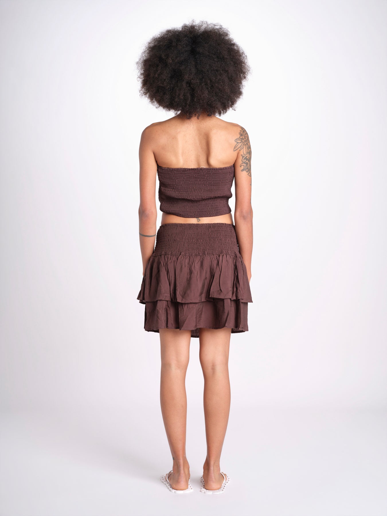minigonna balze PANOLIBL CHOCOLAT laraethnics 